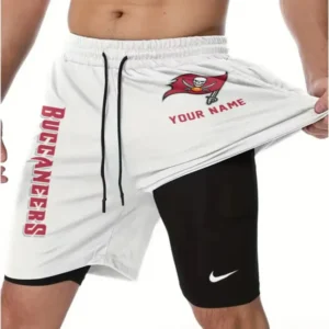 Tampa Bay Buccaneers Men Outdoor Casual Training Sports Shorts 2-in-1 Double-Layer Shorts AMCCLG000485