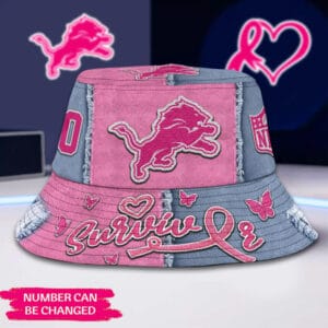 Detroit Lions | Premium NFL Cancer Survivor Bucket Hat AMCACS000290