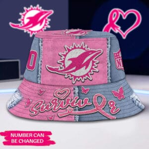 Miami Dolphins | Premium NFL Cancer Survivor Bucket Hat AMCACS000305