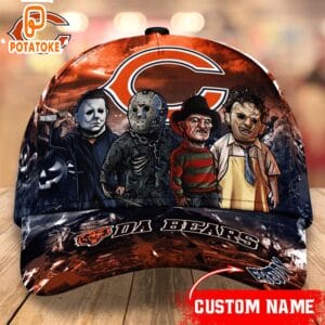 Chicago Bears Personalized Trending Cap Mixed Horror Movie Characters AMCACS000220