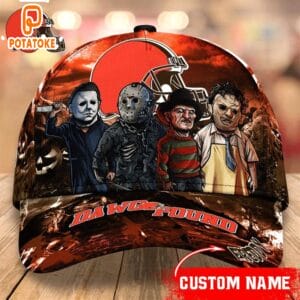 Cleveland Browns Personalized Trending Cap Mixed Horror Movie Characters AMCACS000224