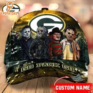 Green Bay Packers Personalized Trending Cap Mixed Horror Movie Characters AMCACS000232