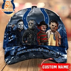 Indianapolis Colts Personalized Trending Cap Mixed Horror Movie Characters AMCACS000236