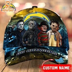 Los Angeles Chargers Personalized Trending Cap Mixed Horror Movie Characters AMCACS000244