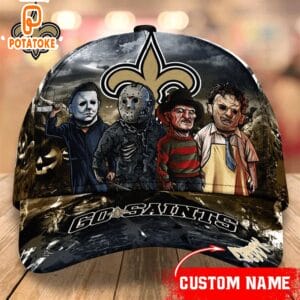 New Orleans Saints Personalized Trending Cap Mixed Horror Movie Characters AMCACS000254