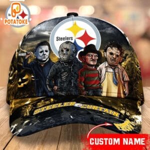 Pittsburgh Steelers Personalized Trending Cap Mixed Horror Movie Characters AMCACS000262
