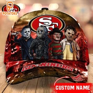 San Francisco 49ers Personalized Trending Cap Mixed Horror Movie Characters AMCACS000263