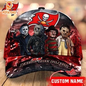 Tampa Bay Buccaneers Personalized Trending Cap Mixed Horror Movie Characters AMCACS000268