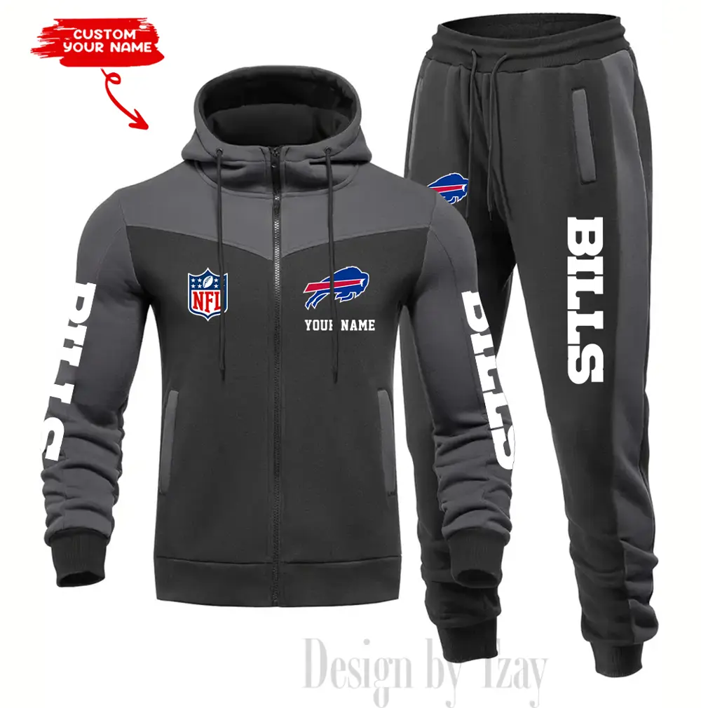Buffalo Bills Customized Drawstring Hooded Tracksuit AMCCLG000838 - Image 4