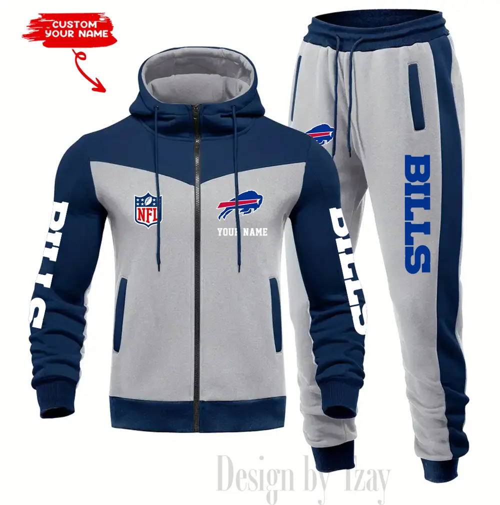 Buffalo Bills Customized Drawstring Hooded Tracksuit AMCCLG000838 - Image 5