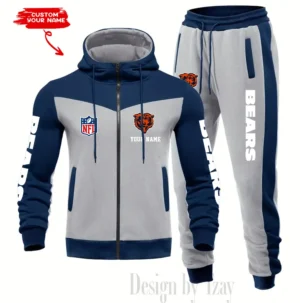 Chicago Bears Customized Drawstring Hooded Tracksuit AMCCLG000844
