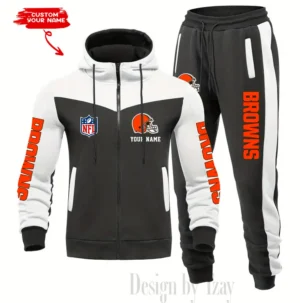 Cleveland Browns Customized Drawstring Hooded Tracksuit AMCCLG000850