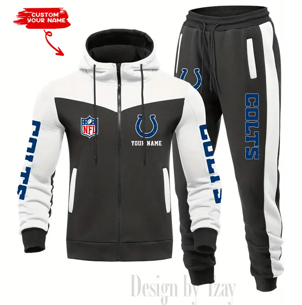 Indianapolis Colts Customized Drawstring Hooded Tracksuit AMCCLG000868 - Image 2