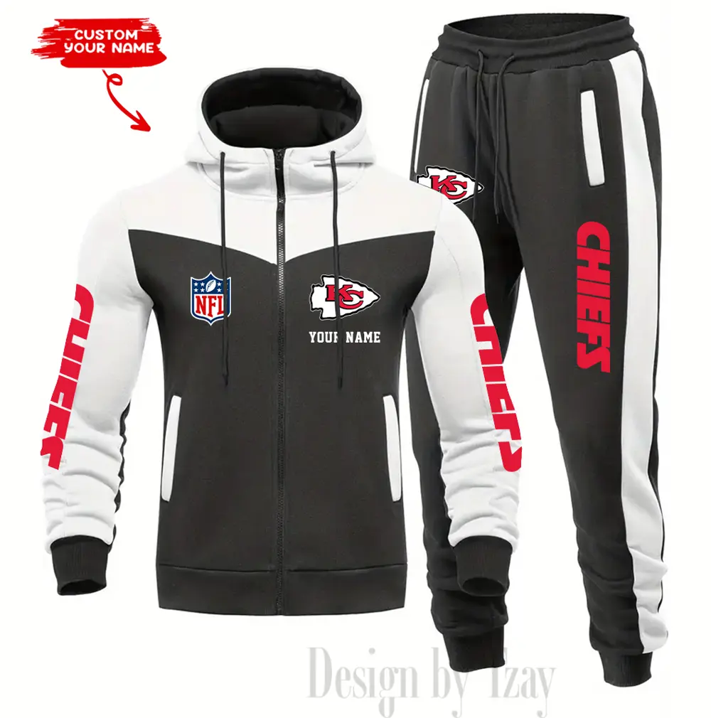 Kansas City Chiefs Customized Drawstring Hooded Tracksuit AMCCLG000874 - Image 2