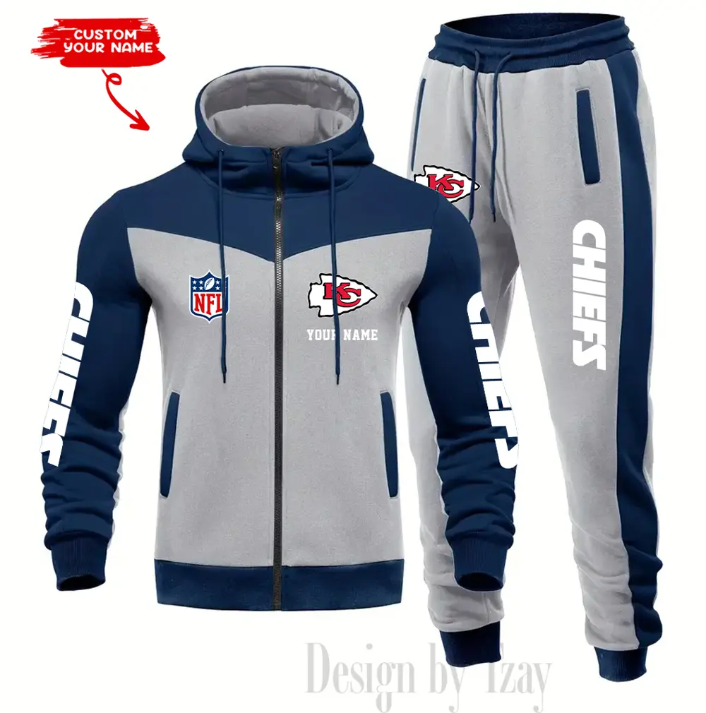 Kansas City Chiefs Customized Drawstring Hooded Tracksuit AMCCLG000874 - Image 4