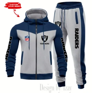Las Vegas Raiders Customized Drawstring Hooded Tracksuit AMCCLG000877