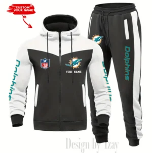 Miami Dolphins Customized Drawstring Hooded Tracksuit AMCCLG000886