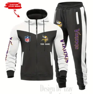 Minnesota Vikings Customized Drawstring Hooded Tracksuit AMCCLG000889