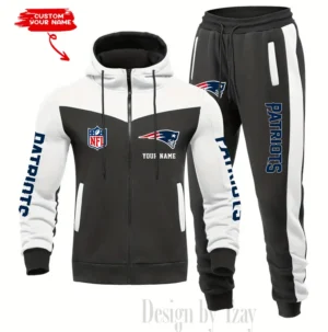 New England Patriots Customized Drawstring Hooded Tracksuit AMCCLG000892