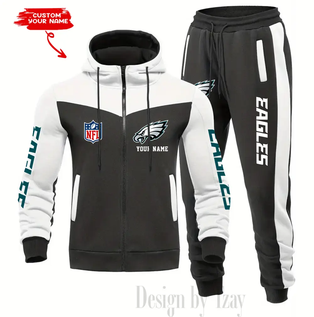 Philadelphia Eagles Customized Drawstring Hooded Tracksuit AMCCLG000904