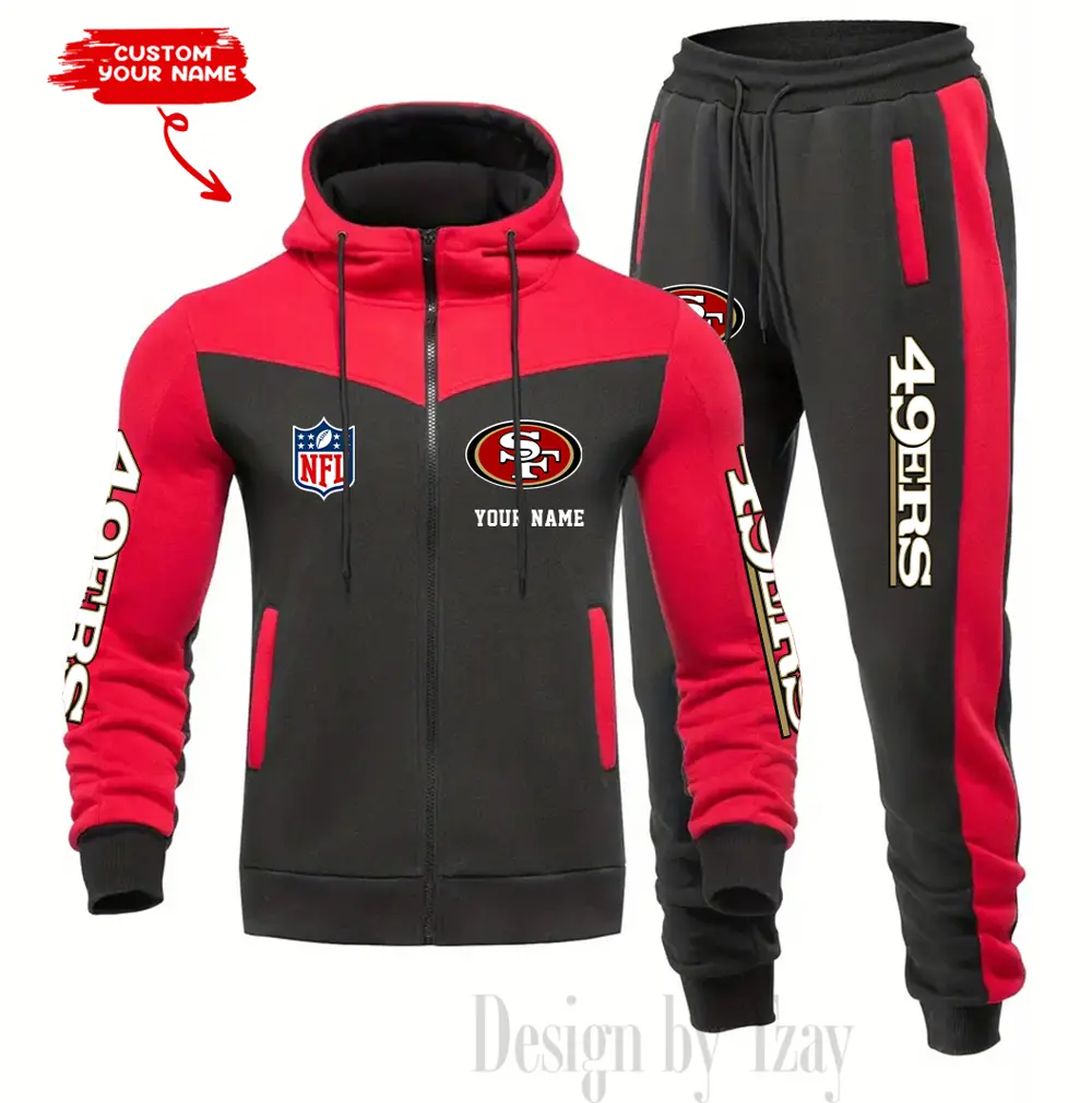 San Francisco 49ers Customized Drawstring Hooded Tracksuit AMCCLG000910