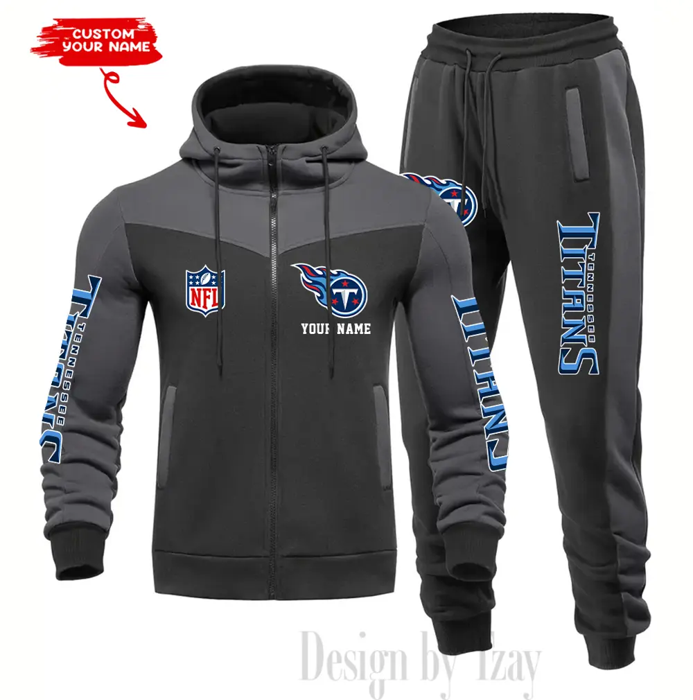 Tennessee Titans Customized Drawstring Hooded Tracksuit AMCCLG000919 - Image 2