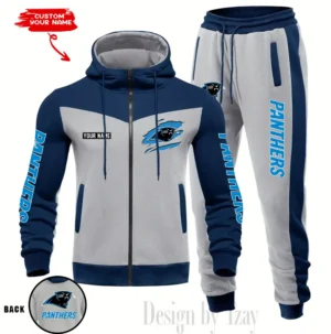 Carolina Panthers Customized Drawstring Hooded Tracksuit AMCCLG000842