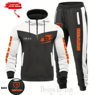 Chicago Bears Customized Drawstring Hooded Tracksuit AMCCLG000845
