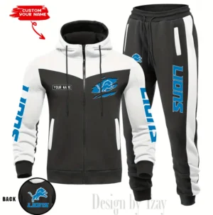 Detroit Lions Customized Drawstring Hooded Tracksuit AMCCLG000860