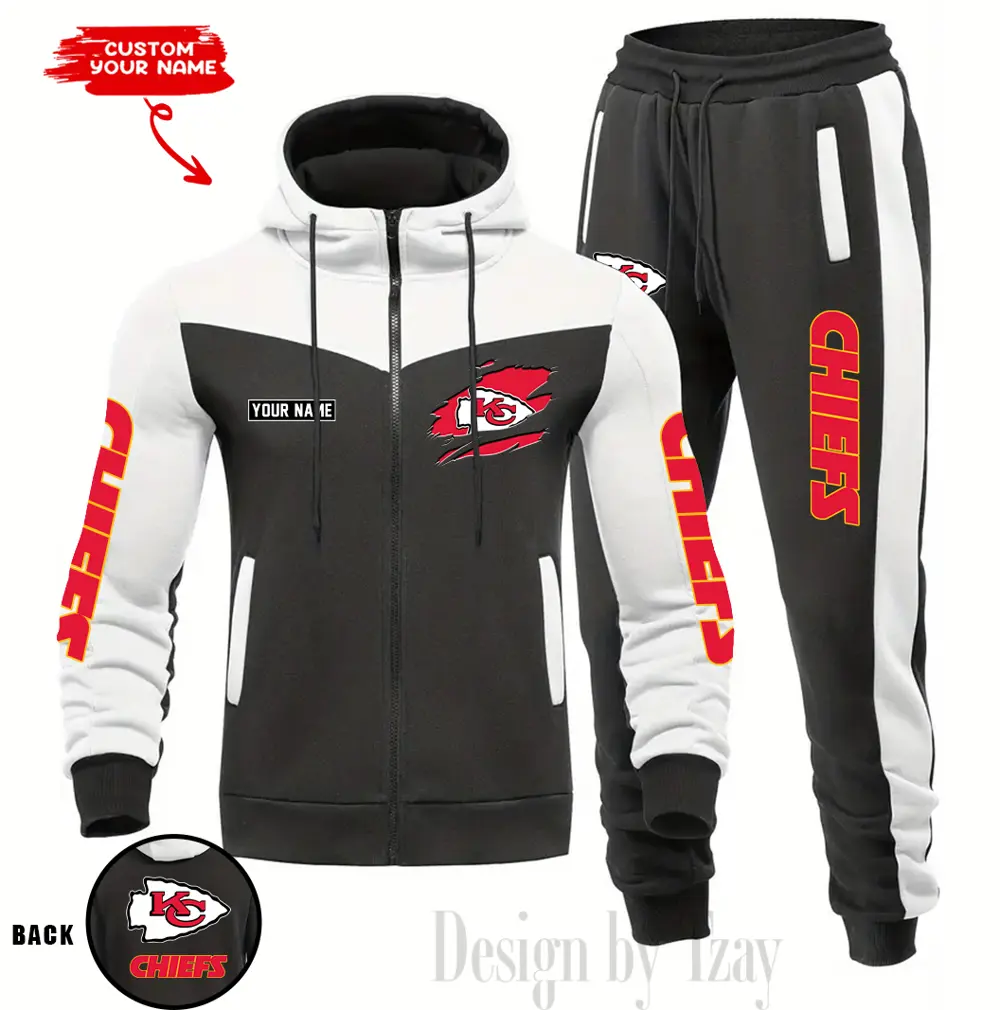 Kansas City Chiefs Customized Drawstring Hooded Tracksuit AMCCLG000875