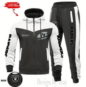 Las Vegas Raiders Customized Drawstring Hooded Tracksuit AMCCLG000878