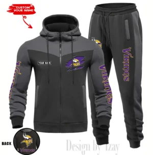 Minnesota Vikings Customized Drawstring Hooded Tracksuit AMCCLG000890