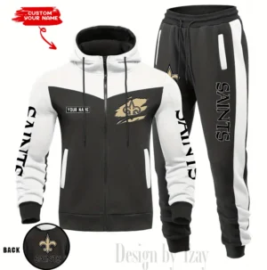 New Orleans Saints Customized Drawstring Hooded Tracksuit AMCCLG000896