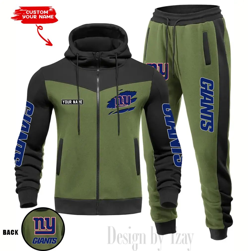 New York Giants Customized Drawstring Hooded Tracksuit AMCCLG000899 - Image 2