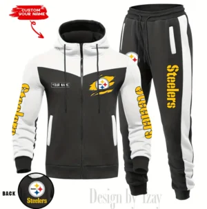 Pittsburgh Steelers Customized Drawstring Hooded Tracksuit AMCCLG000908