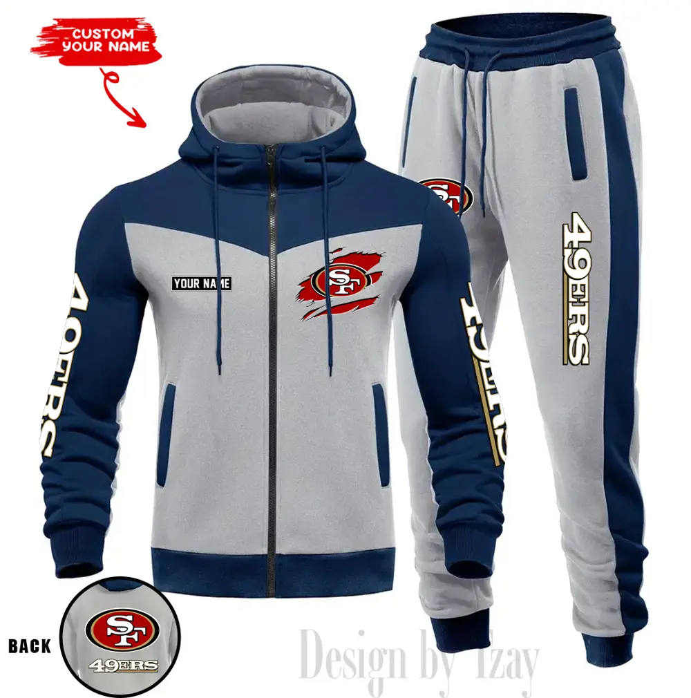 San Francisco 49ers Customized Drawstring Hooded Tracksuit AMCCLG000911