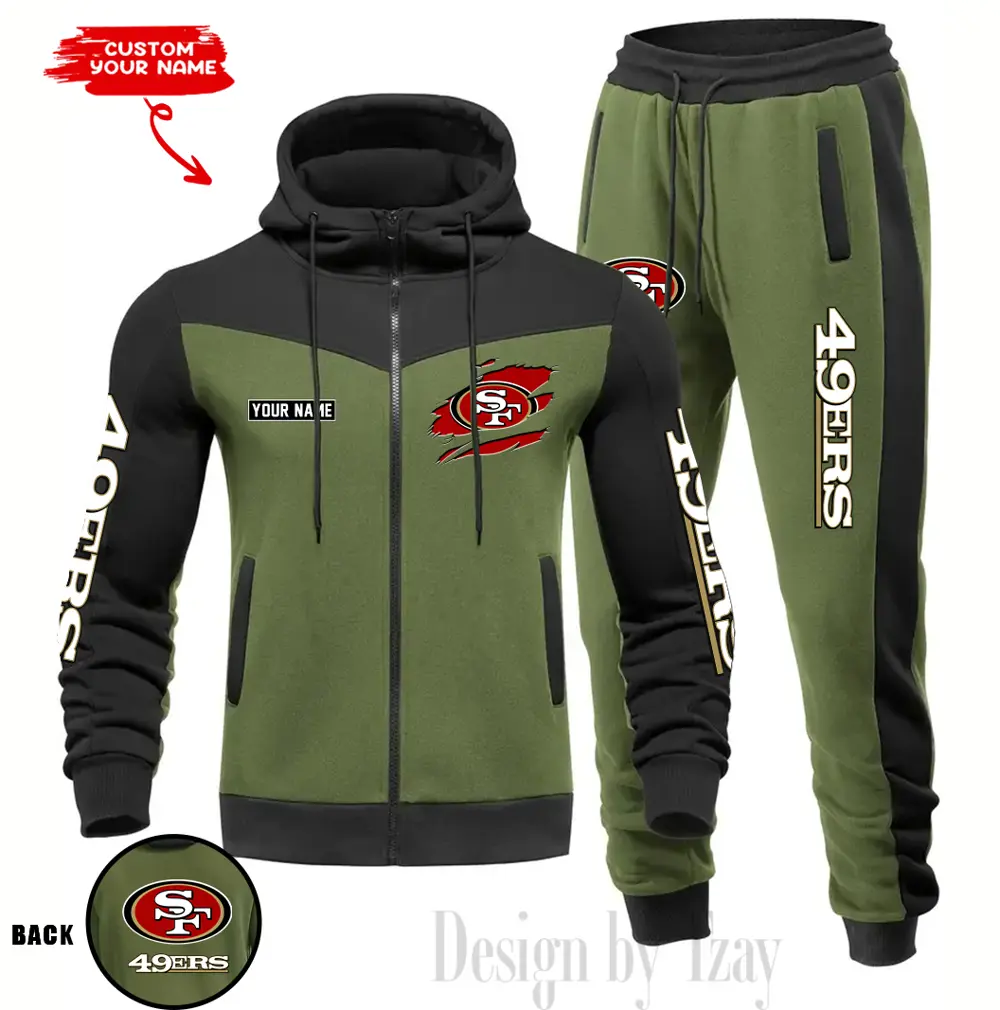 San Francisco 49ers Customized Drawstring Hooded Tracksuit AMCCLG000911 - Image 2