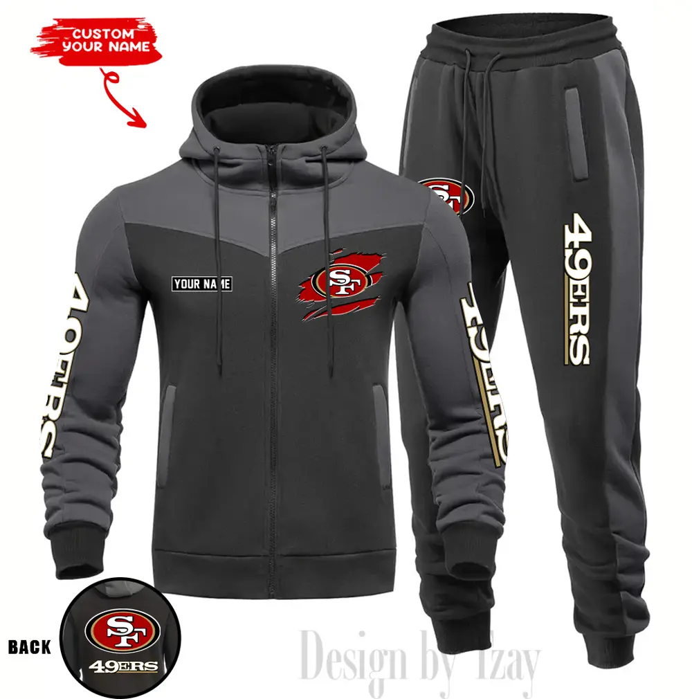 San Francisco 49ers Customized Drawstring Hooded Tracksuit AMCCLG000911 - Image 3