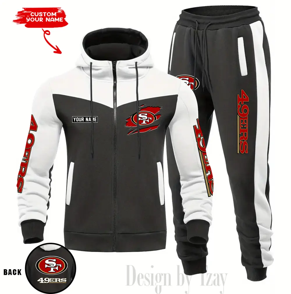 San Francisco 49ers Customized Drawstring Hooded Tracksuit AMCCLG000911 - Image 5