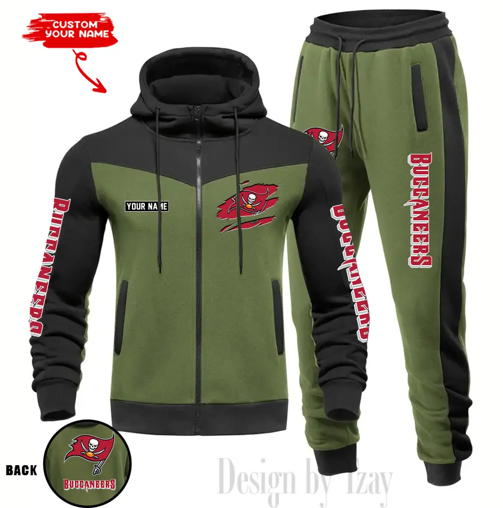 Tampa Bay Buccaneers Customized Drawstring Hooded Tracksuit AMCCLG000917 - Image 3