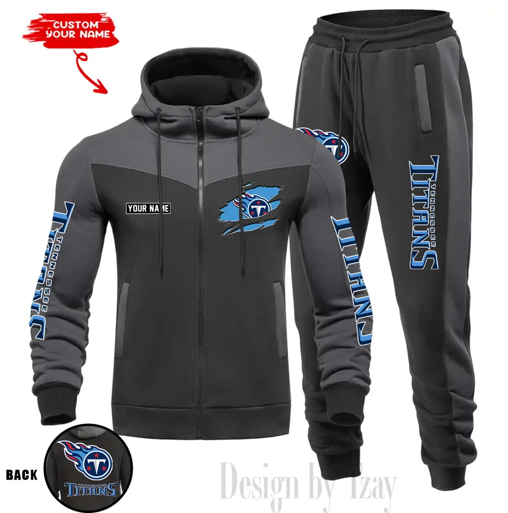 Tennessee Titans Customized Drawstring Hooded Tracksuit AMCCLG000920 - Image 4