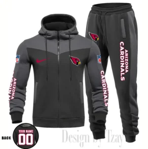 Arizona Cardinals Customized Drawstring Hooded Tracksuit AMCCLG000831