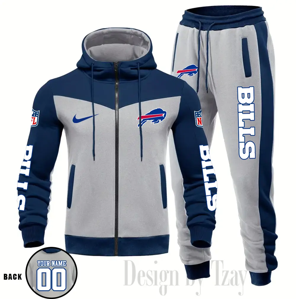 Buffalo Bills Customized Drawstring Hooded Tracksuit AMCCLG000840 - Image 4