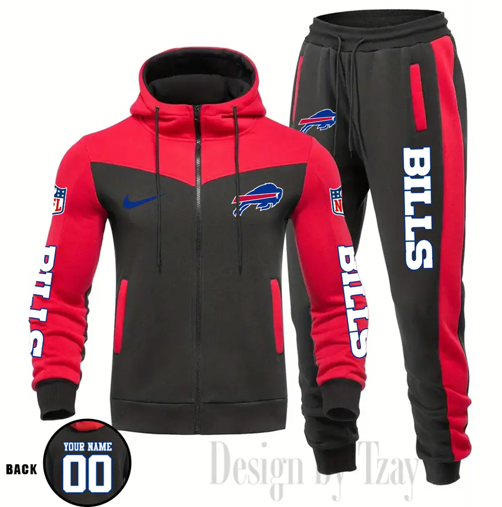 Buffalo Bills Customized Drawstring Hooded Tracksuit AMCCLG000840 - Image 5