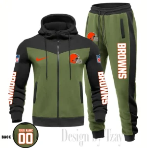 Cleveland Browns Customized Drawstring Hooded Tracksuit AMCCLG000852