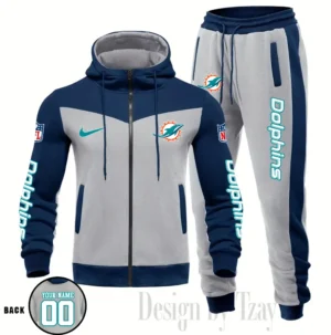 Miami Dolphins Customized Drawstring Hooded Tracksuit AMCCLG000888
