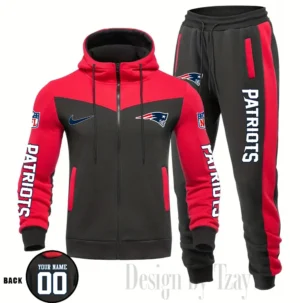 New England Patriots Customized Drawstring Hooded Tracksuit AMCCLG000894