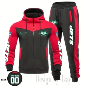 New York Jets Customized Drawstring Hooded Tracksuit AMCCLG000903