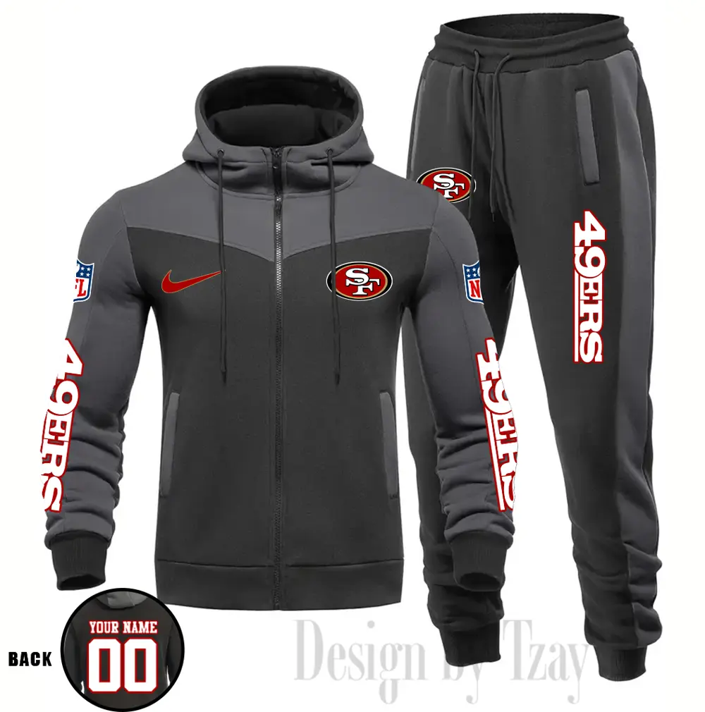 San Francisco 49ers Customized Drawstring Hooded Tracksuit AMCCLG000912