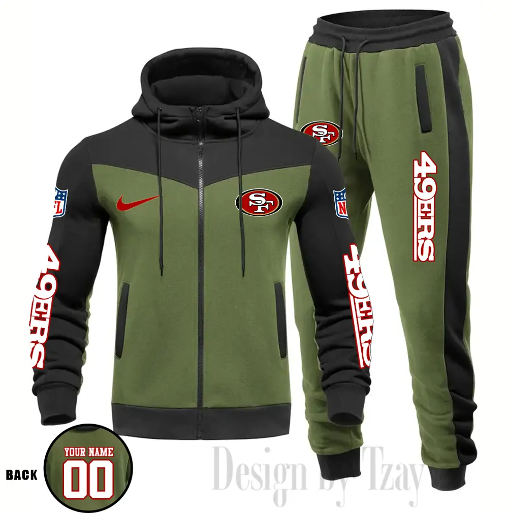 San Francisco 49ers Customized Drawstring Hooded Tracksuit AMCCLG000912 - Image 3